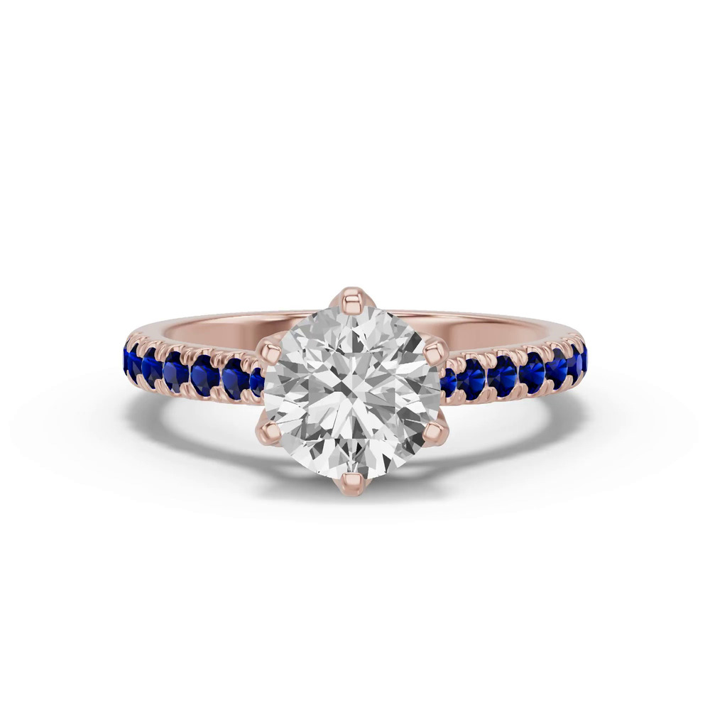 360 degree view of Marigold Grand Tulip Inspired Sapphire Engagement Ring