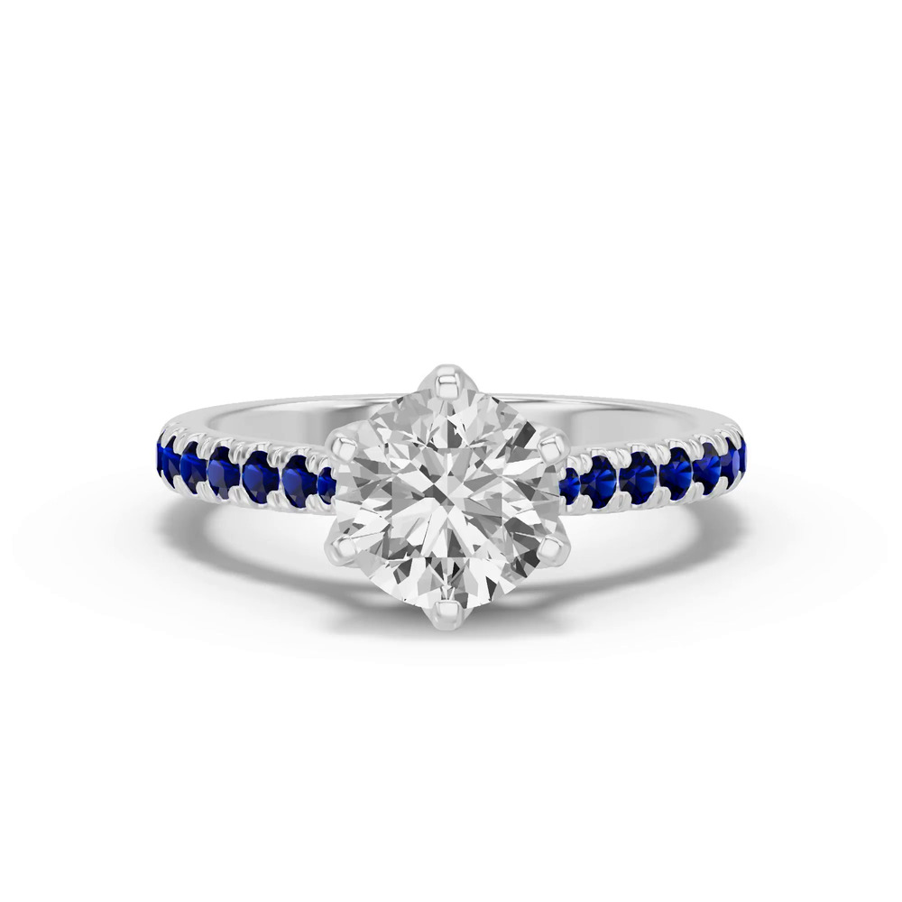 360 degree view of Marigold Grand Tulip Inspired Sapphire Engagement Ring