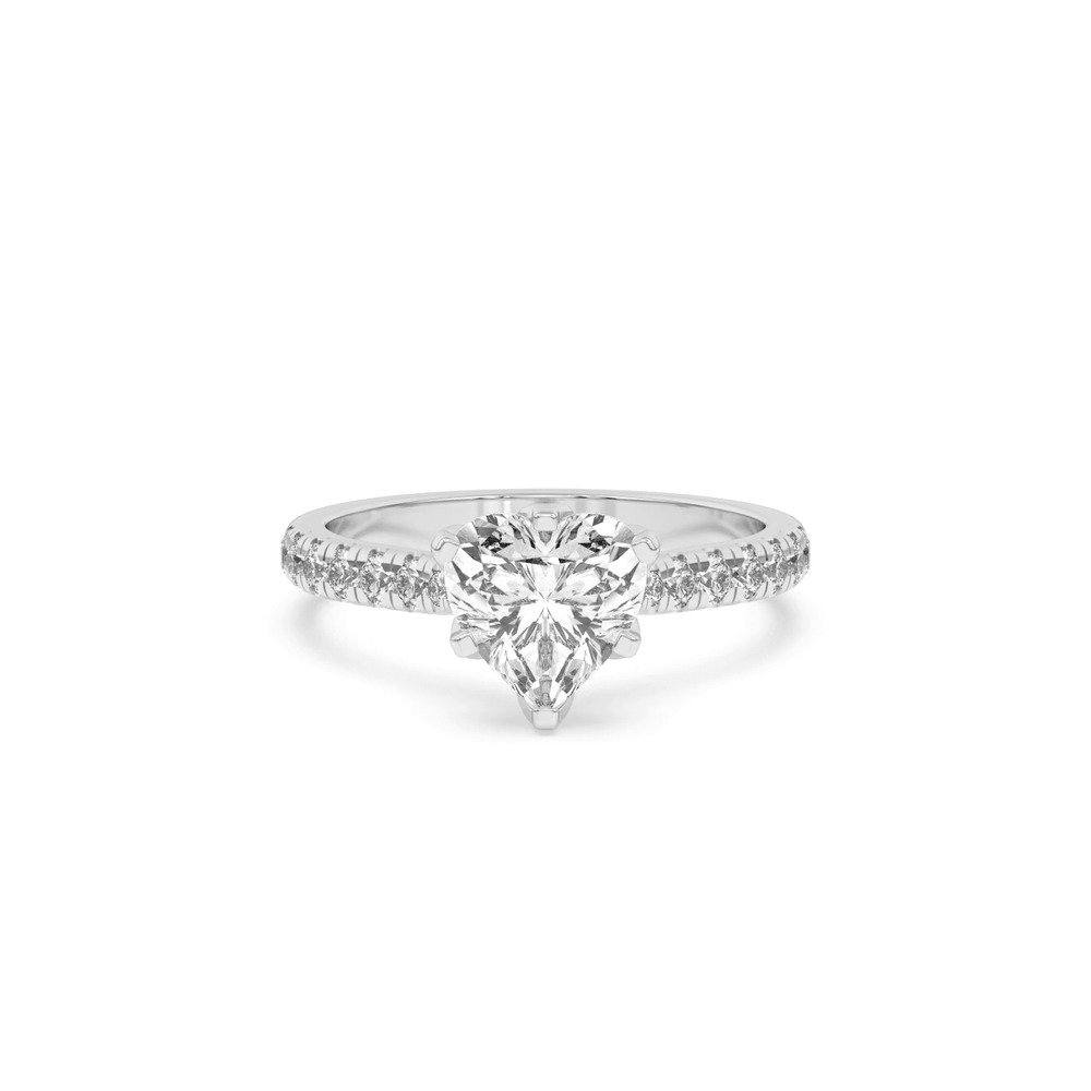 360 degree view of Marigold Grand Tulip Inspired 6 Prong Lab Engagement Ring