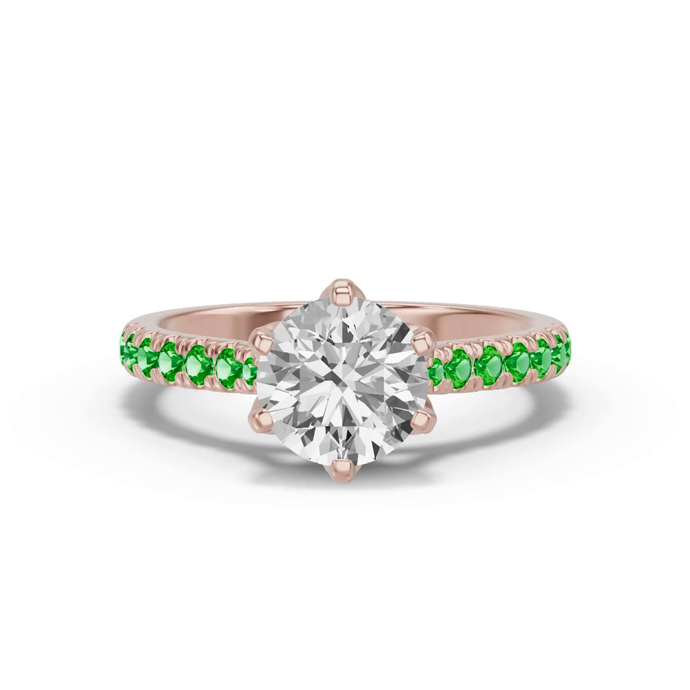360 degree view of Marigold Grand Tulip-Inspired Tsavorite Engagement Ring