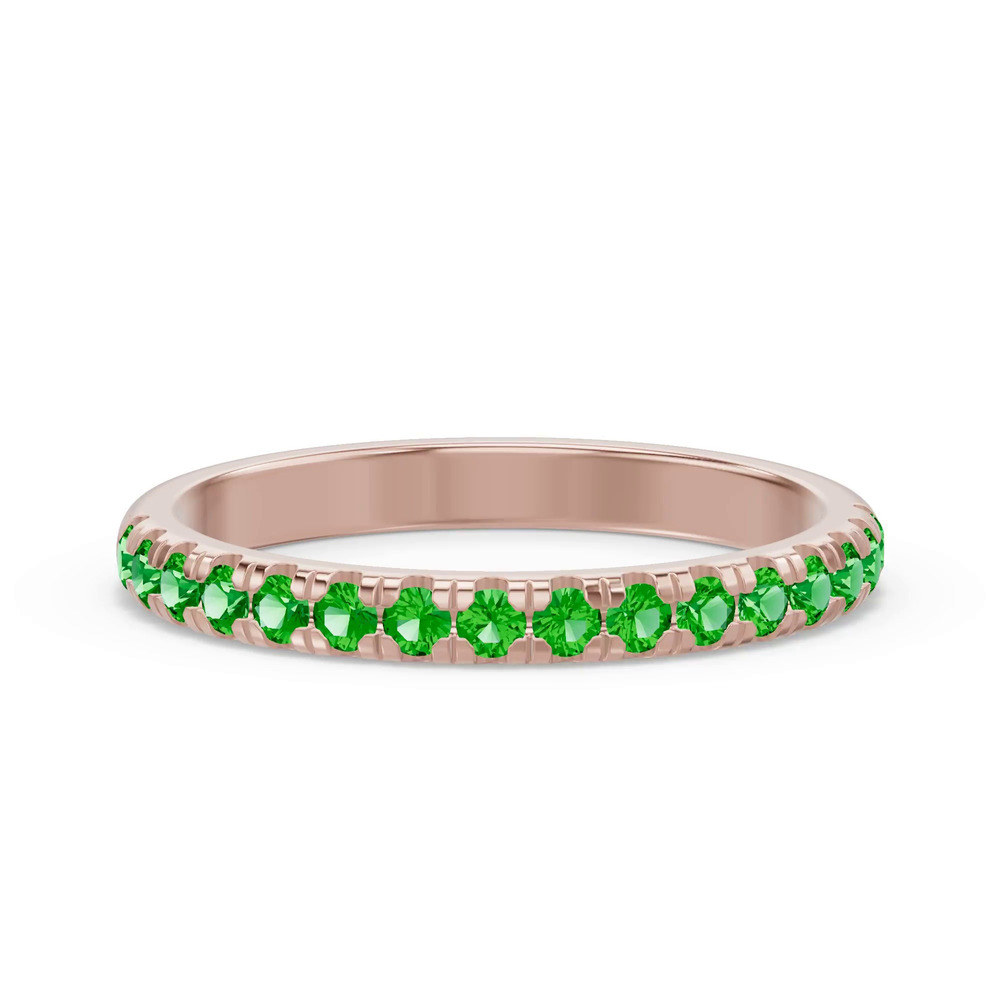 360 degree view of Marigold Grand Pavé Tsavorite Band