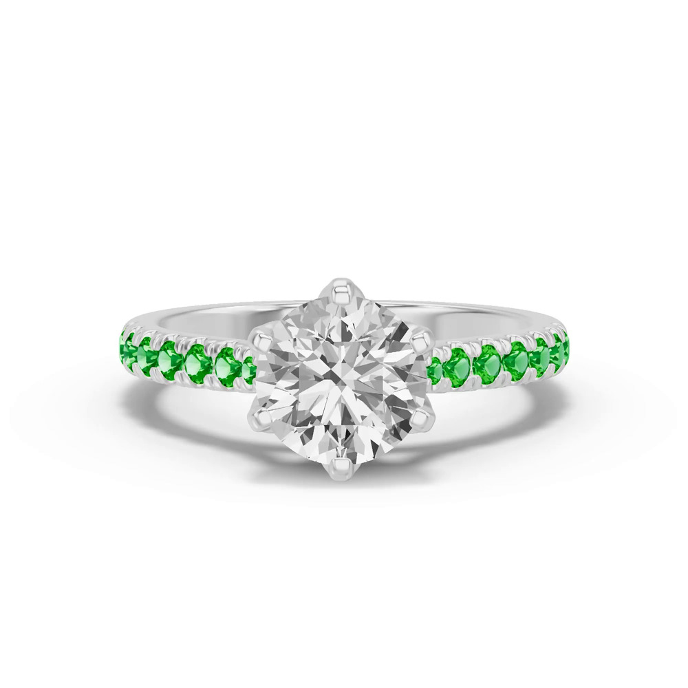 360 degree view of Marigold Grand Tulip-Inspired Tsavorite Engagement Ring