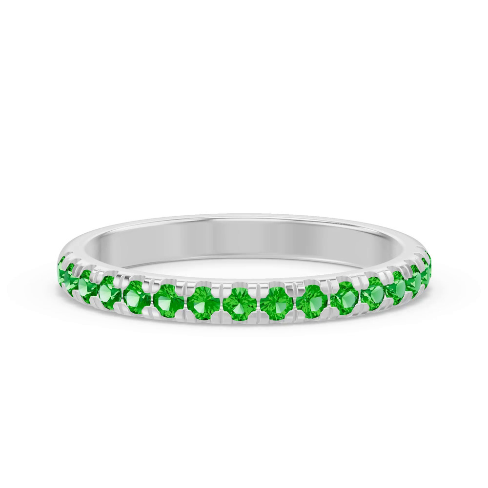 360 degree view of Marigold Grand Pavé Tsavorite Band