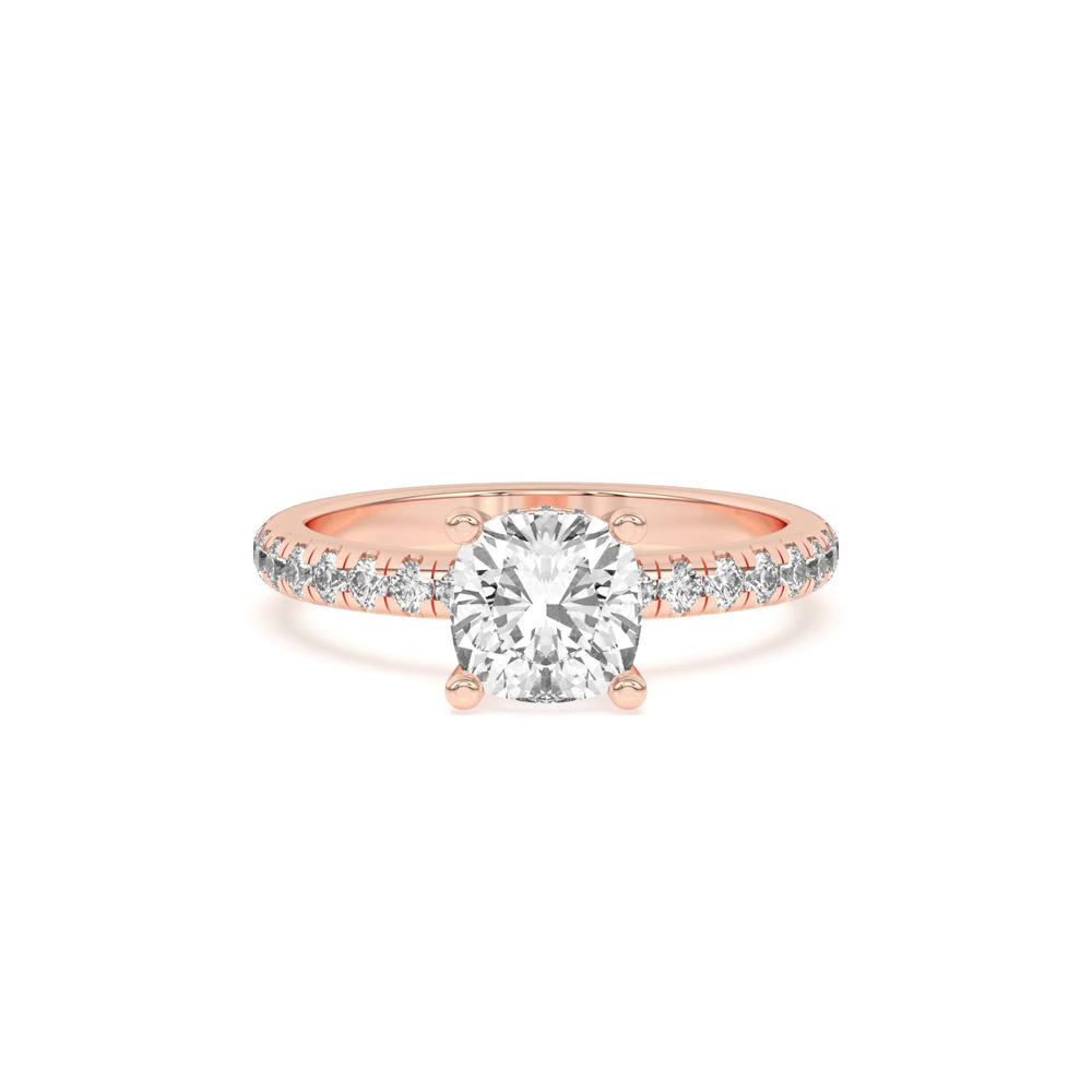 360 degree view of Marie Grand Hidden Halo Lab Pavé Engagement Ring