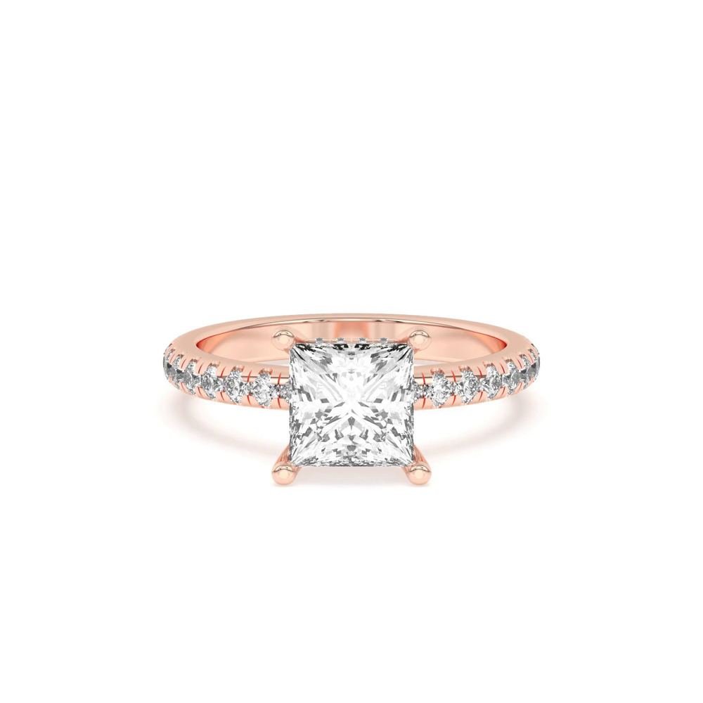 360 degree view of Marie Grand Hidden Halo Lab Pavé Engagement Ring