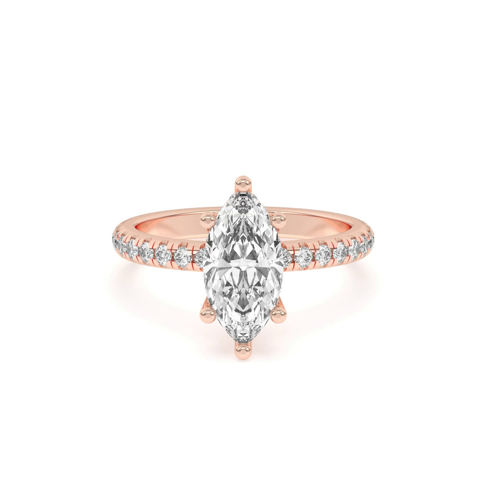 360 degree view of Marie Grand Hidden Halo Lab Pavé Engagement Ring
