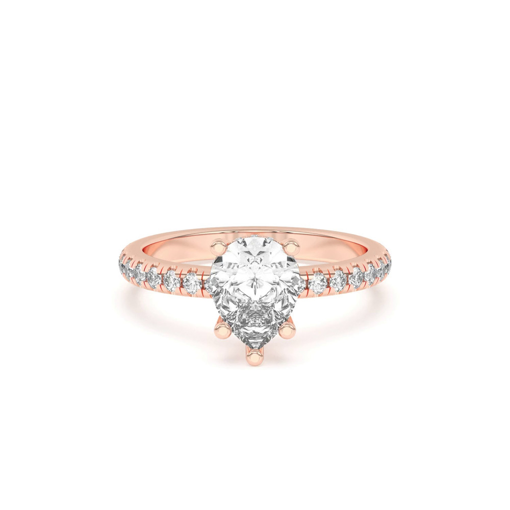 360 degree view of Marie Grand Hidden Halo Lab Pavé Engagement Ring