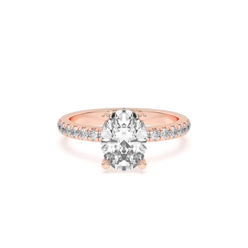 360 degree view of Marie Grand Hidden Halo Lab Pavé Engagement Ring