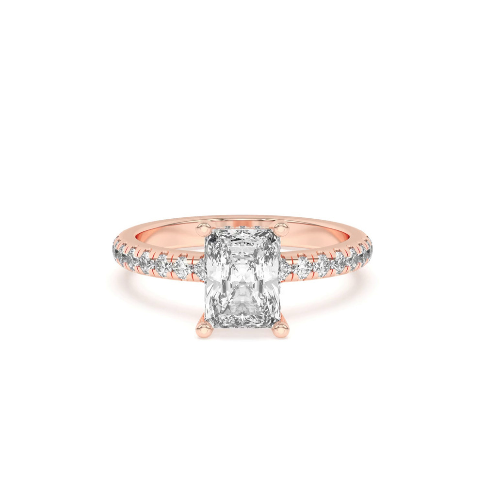360 degree view of Marie Grand Hidden Halo Lab Pavé Engagement Ring