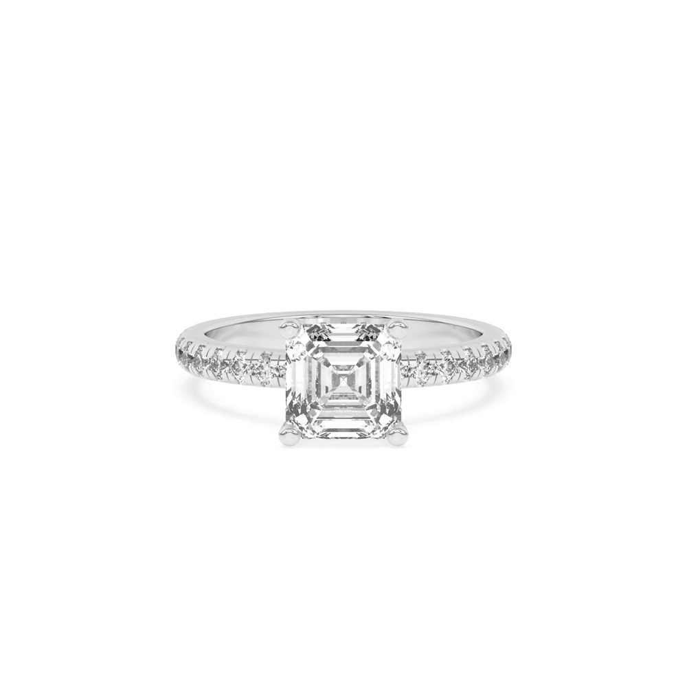 360 degree view of Marie Grand Hidden Halo Lab Pavé Engagement Ring