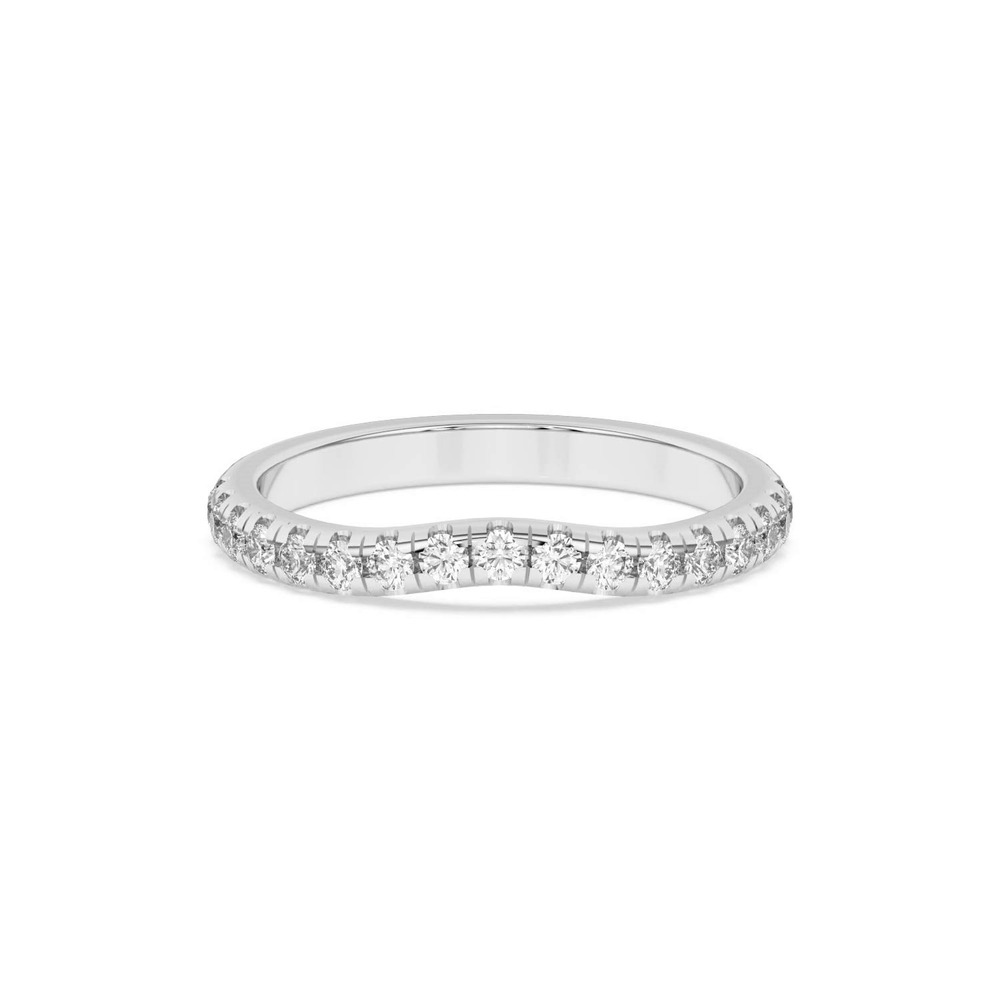 360 degree view of Marie Grand Curved Lab Pavé Band