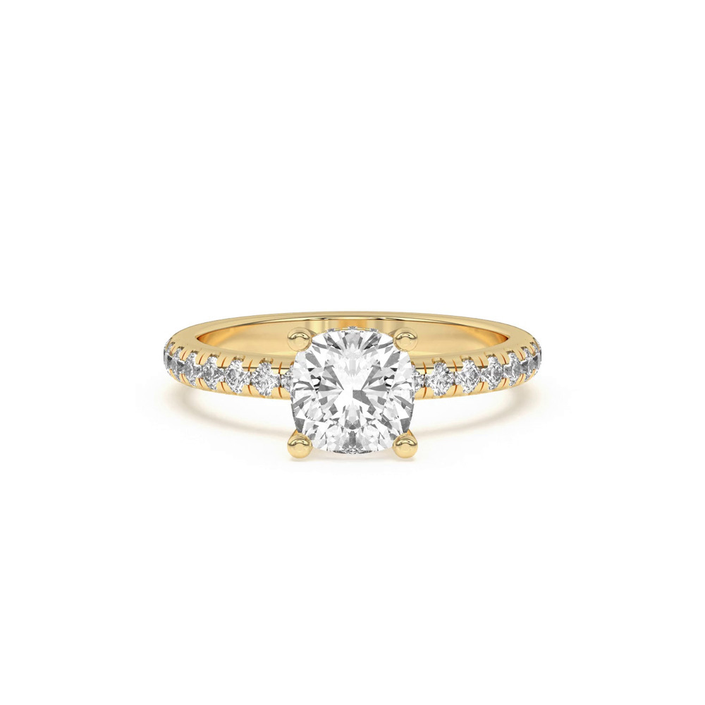 360 degree view of Marie Grand Hidden Halo Lab Pavé Engagement Ring