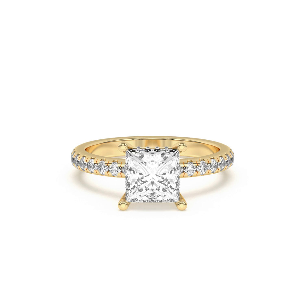 360 degree view of Marie Grand Hidden Halo Lab Pavé Engagement Ring