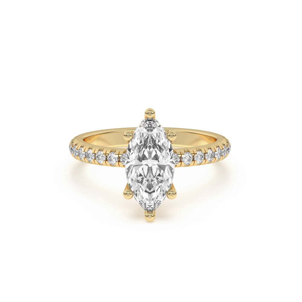 360 degree view of Marie Grand Hidden Halo Lab Pavé Engagement Ring