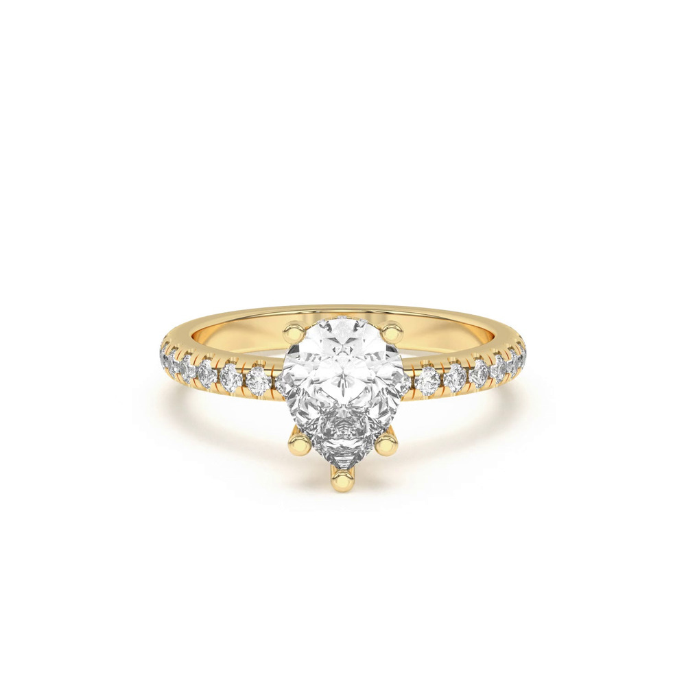 360 degree view of Marie Grand Hidden Halo Lab Pavé Engagement Ring