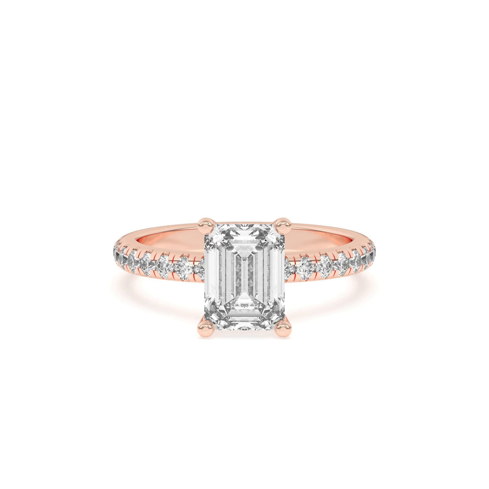 360 degree view of Marie Grand Hidden Halo Lab Pavé Engagement Ring