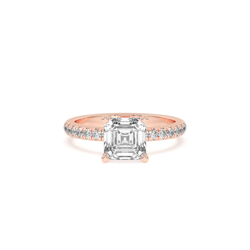 360 degree view of Marie Grand Hidden Halo Lab Pavé Engagement Ring