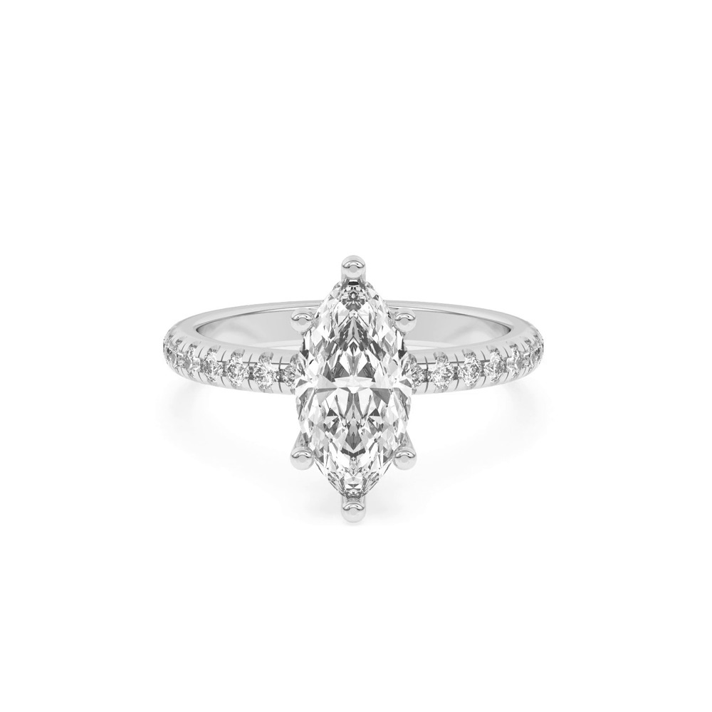 360 degree view of Marie Grand Hidden Halo Lab Pavé Engagement Ring
