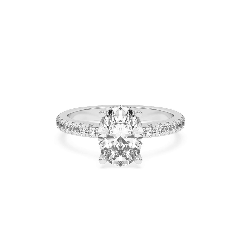 360 degree view of Marie Grand Hidden Halo Lab Pavé Engagement Ring