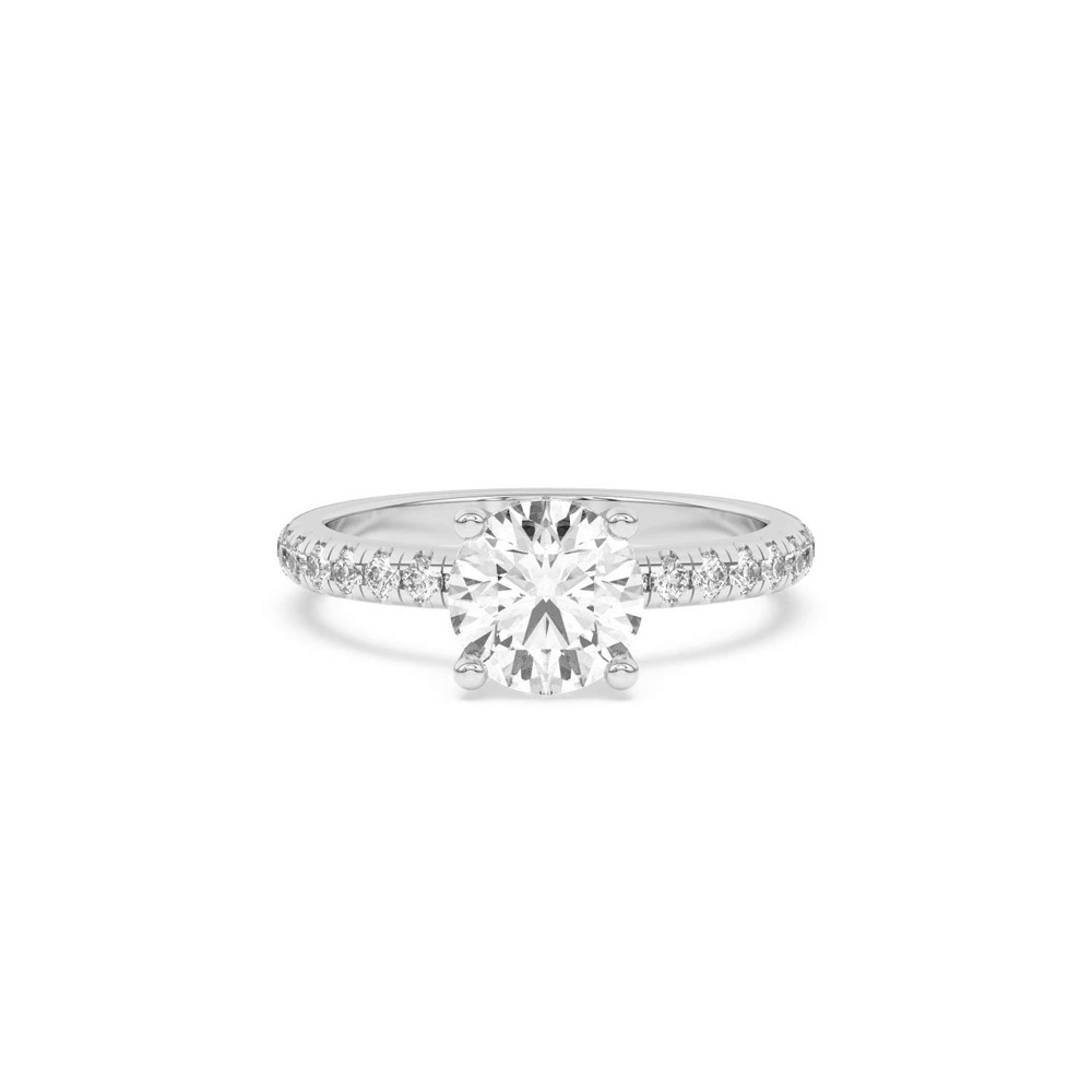 360 degree view of Marie Grand Hidden Halo Pavé Engagement Ring