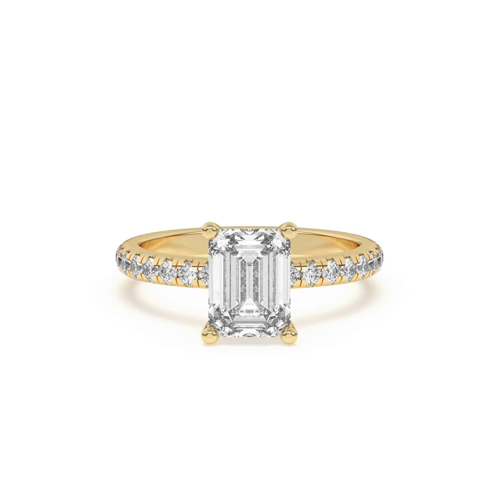 360 degree view of Marie Grand Hidden Halo Lab Pavé Engagement Ring