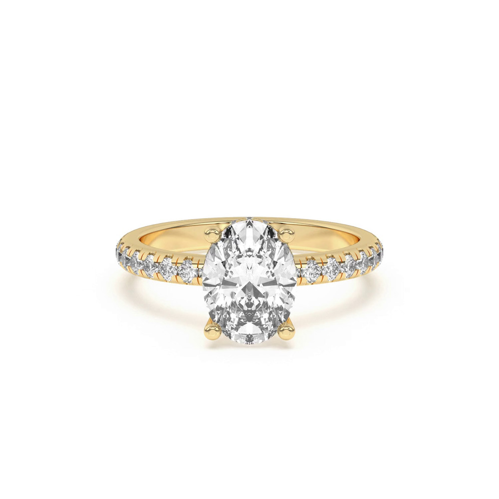 360 degree view of Marie Grand Hidden Halo Lab Pavé Engagement Ring