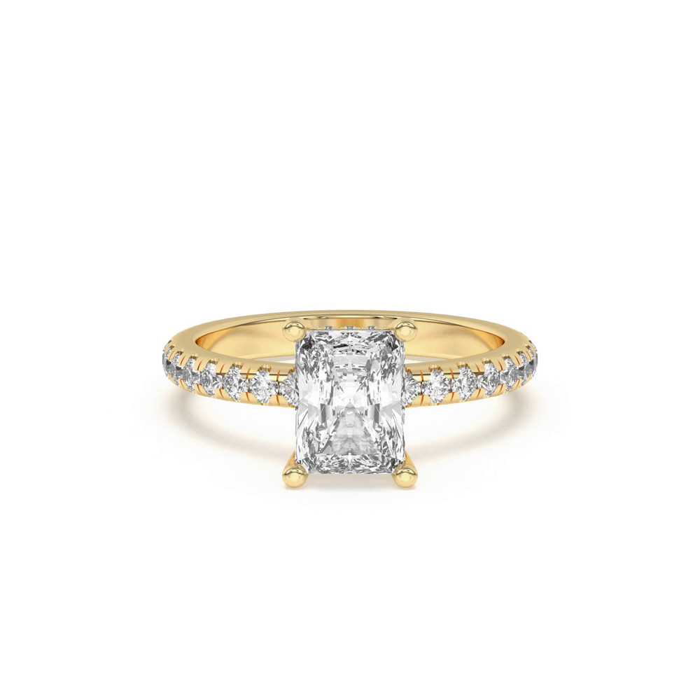 360 degree view of Marie Grand Hidden Halo Lab Pavé Engagement Ring