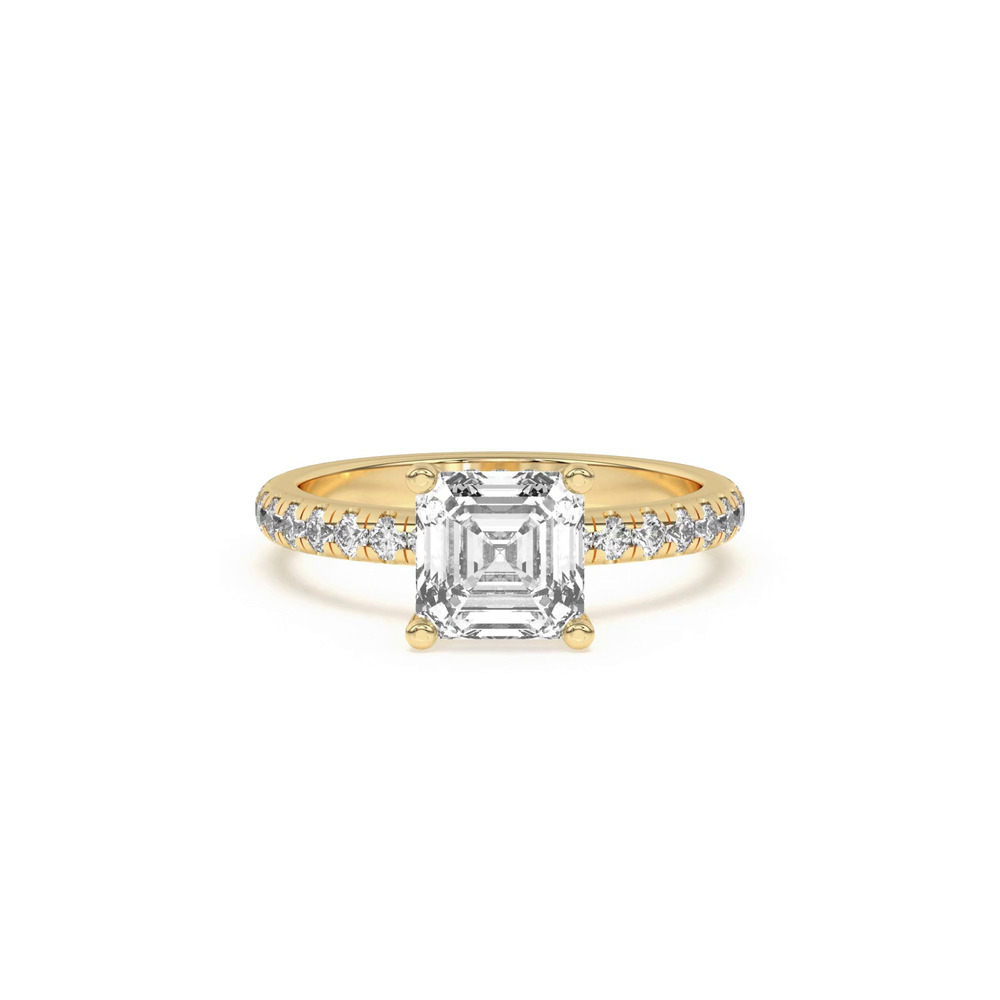 360 degree view of Marie Grand Hidden Halo Lab Pavé Engagement Ring
