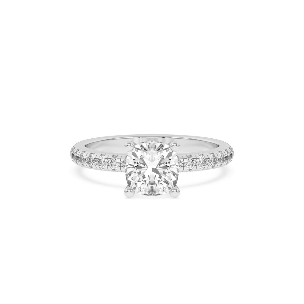 360 degree view of Marie Grand Hidden Halo Lab Pavé Engagement Ring