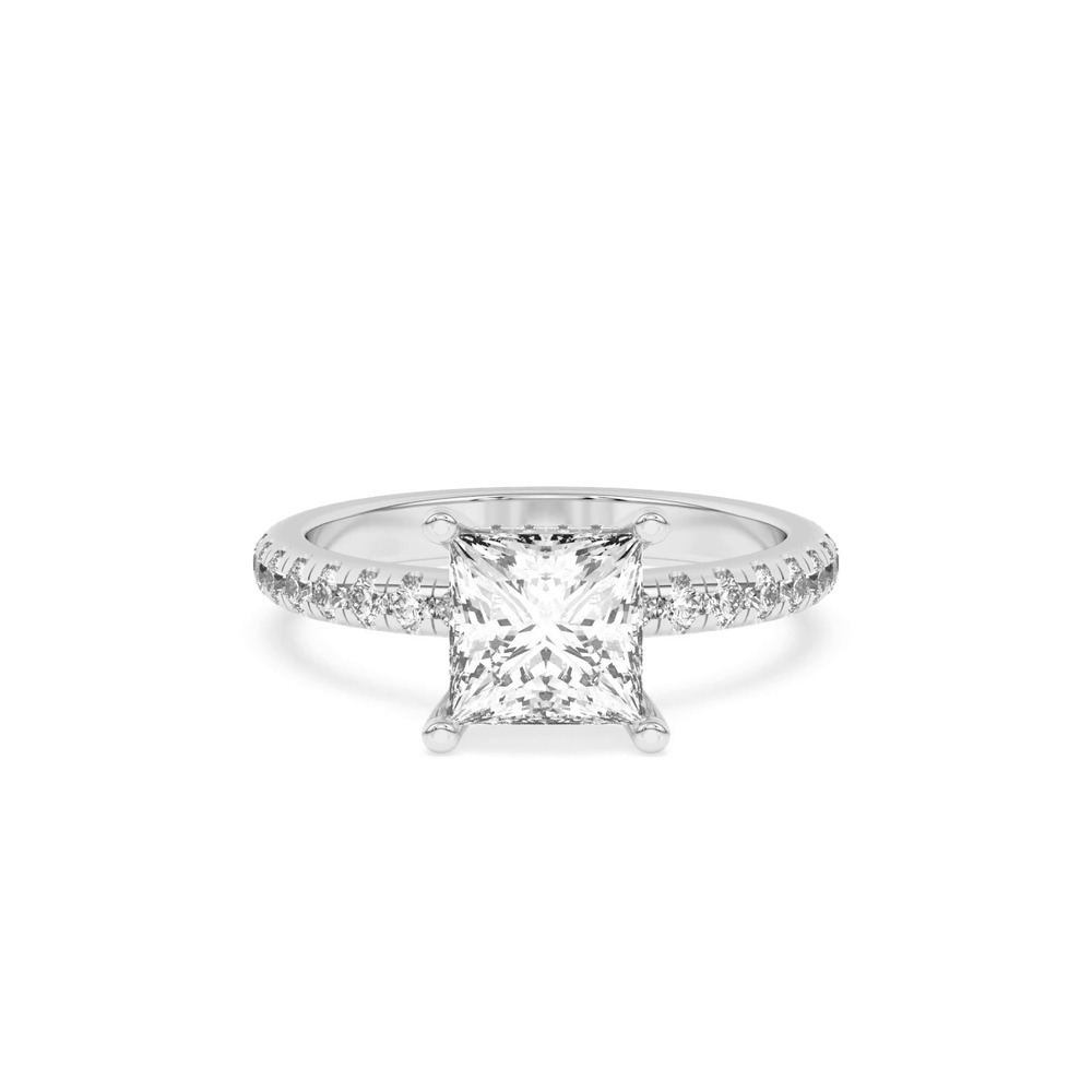 360 degree view of Marie Grand Hidden Halo Lab Pavé Engagement Ring