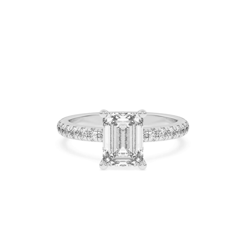360 degree view of Marie Grand Hidden Halo Lab Pavé Engagement Ring