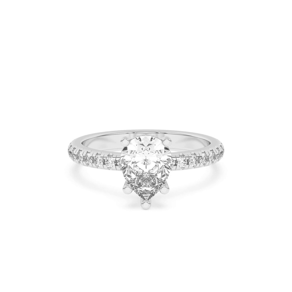 360 degree view of Marie Grand Hidden Halo Lab Pavé Engagement Ring