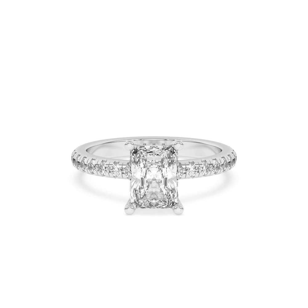 360 degree view of Marie Grand Hidden Halo Lab Pavé Engagement Ring