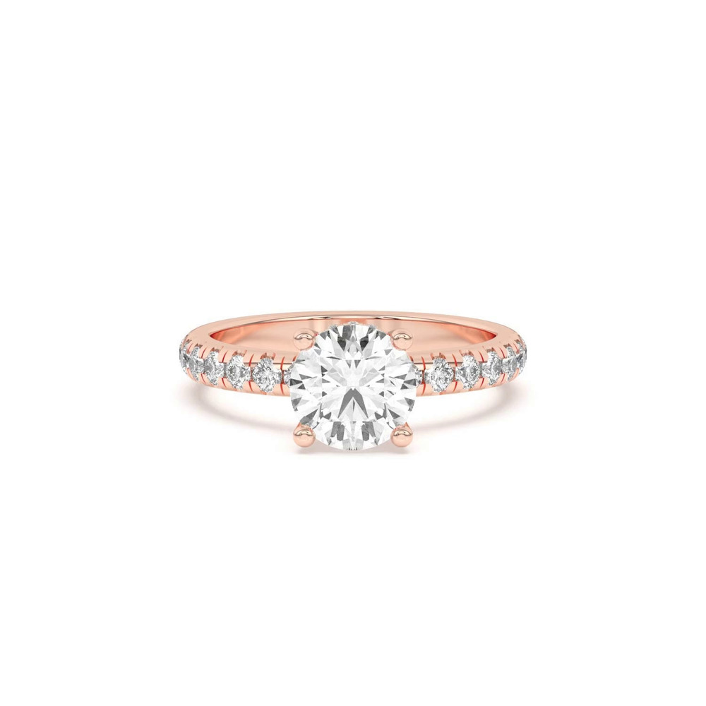 360 degree view of Marie Majestic Hidden Halo Lab Pavé Engagement Ring