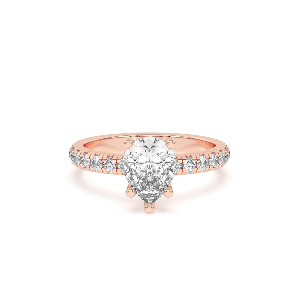 360 degree view of Marie Majestic Hidden Halo Lab Pavé Engagement Ring