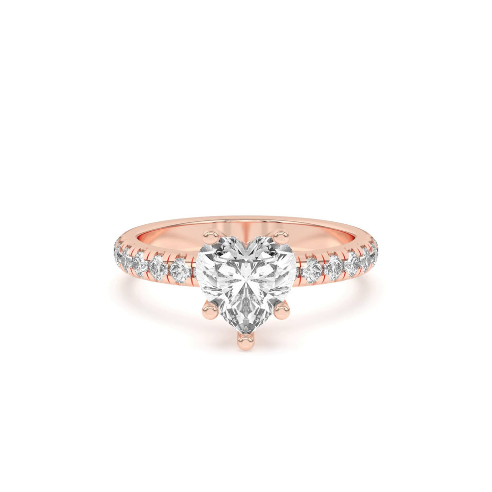 360 degree view of Marie Majestic Hidden Halo Lab Pavé Engagement Ring