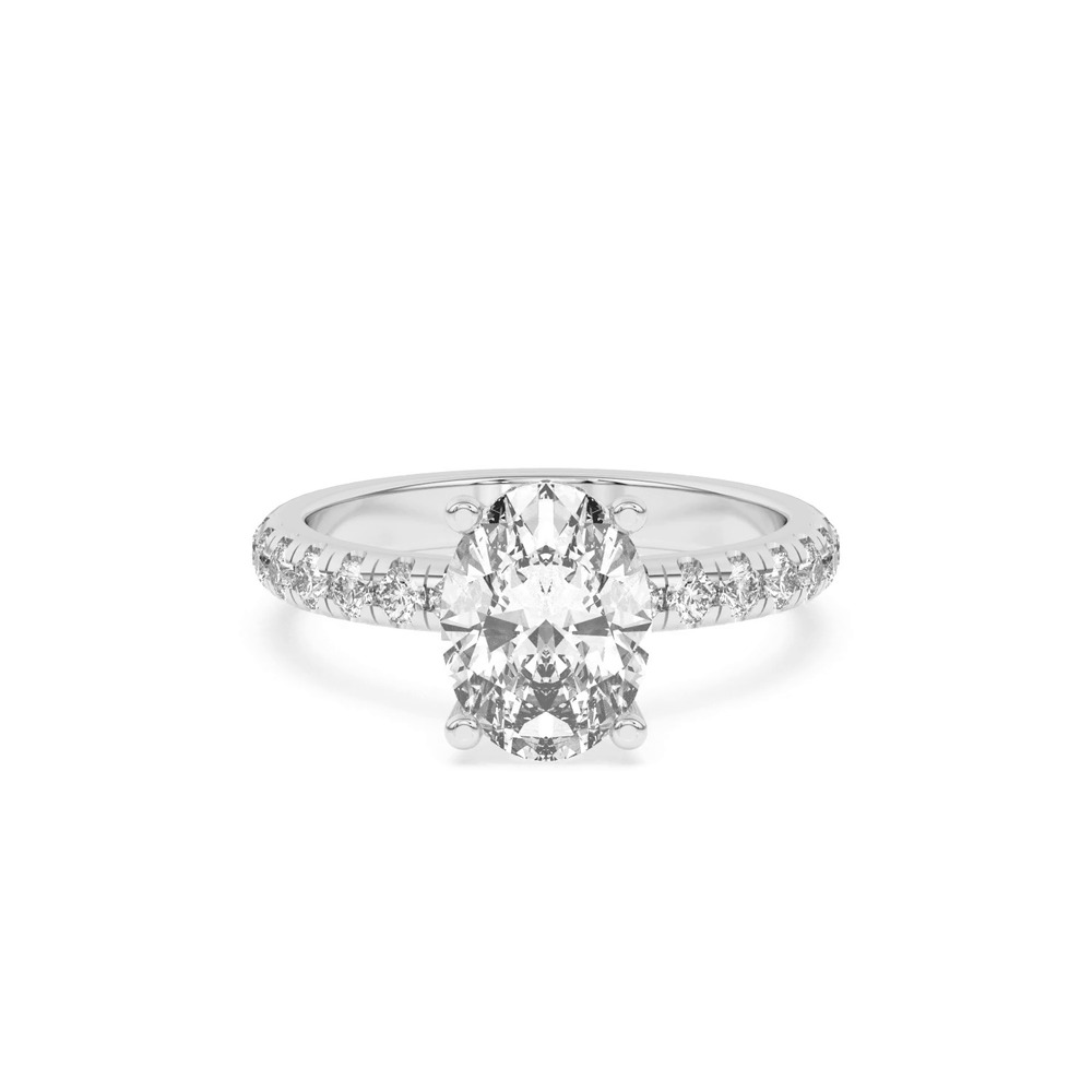 360 degree view of Marie Majestic Hidden Halo Lab Pavé Engagement Ring