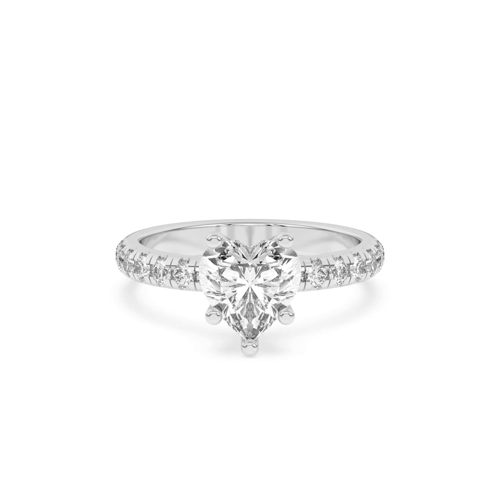 360 degree view of Marie Majestic Hidden Halo Lab Pavé Engagement Ring