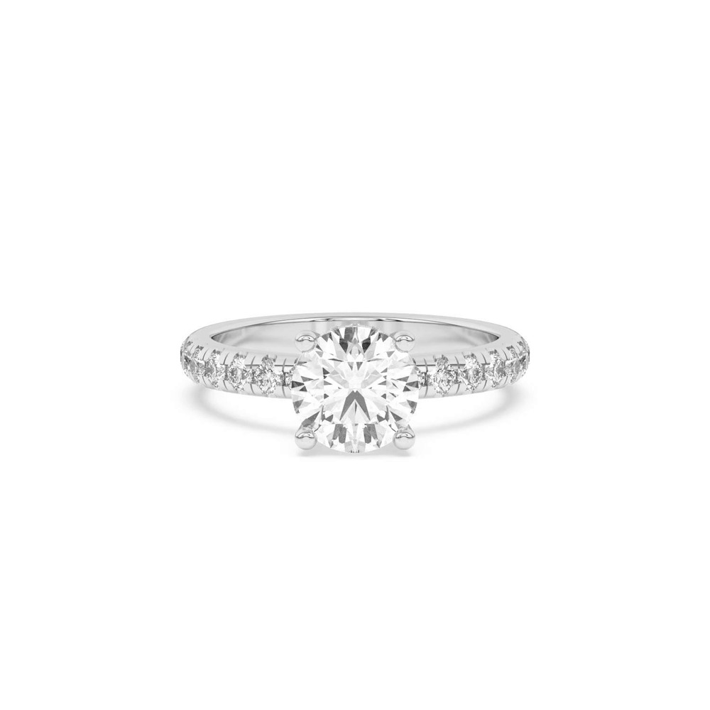 360 degree view of Marie Majestic Hidden Halo Pavé Engagement Ring