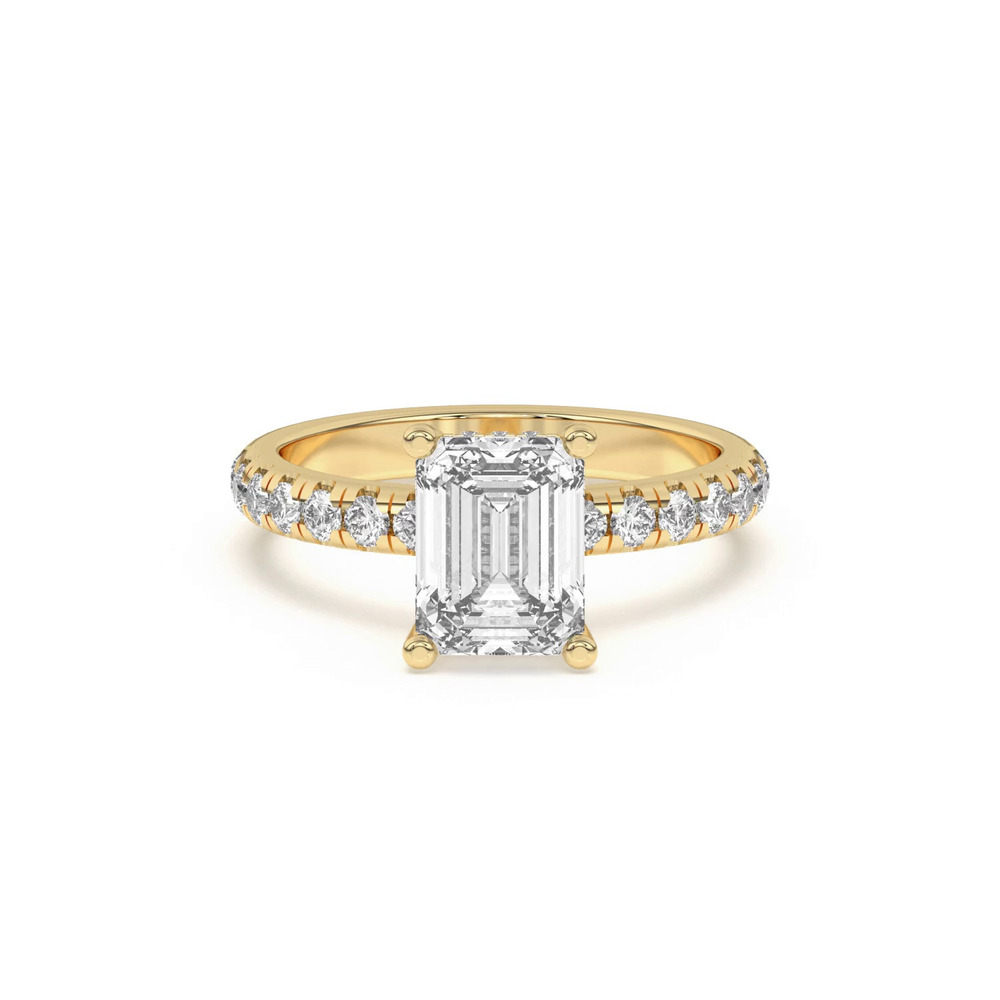 360 degree view of Marie Majestic Hidden Halo Lab Pavé Engagement Ring