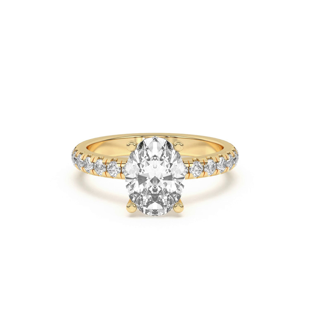 360 degree view of Marie Majestic Hidden Halo Lab Pavé Engagement Ring
