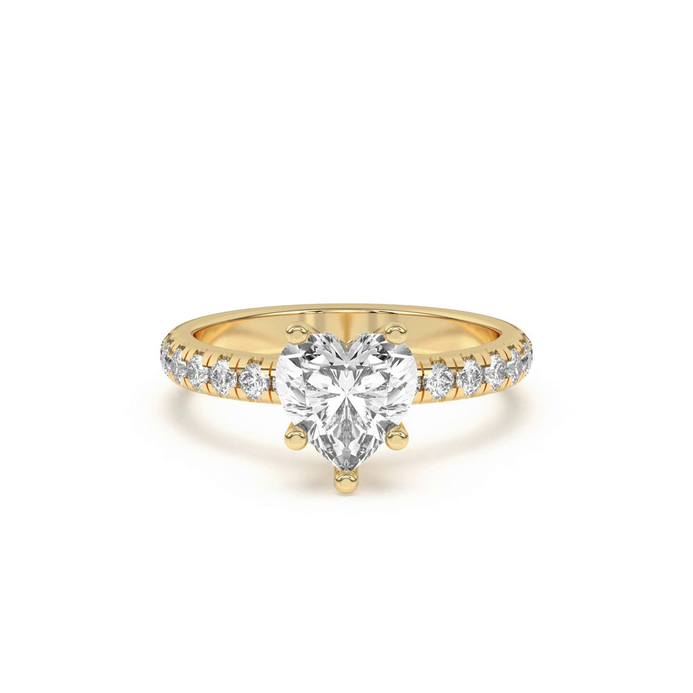 360 degree view of Marie Majestic Hidden Halo Lab Pavé Engagement Ring