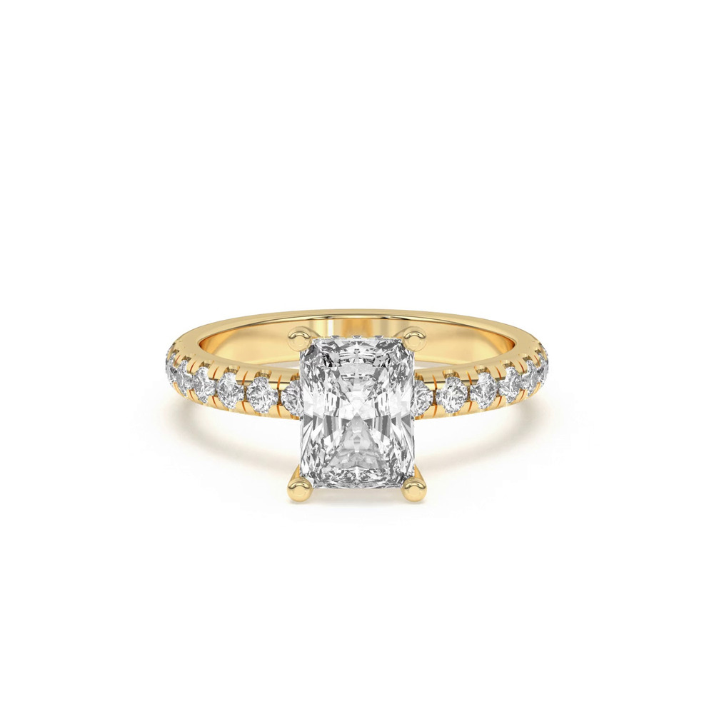 360 degree view of Marie Majestic Hidden Halo Lab Pavé Engagement Ring
