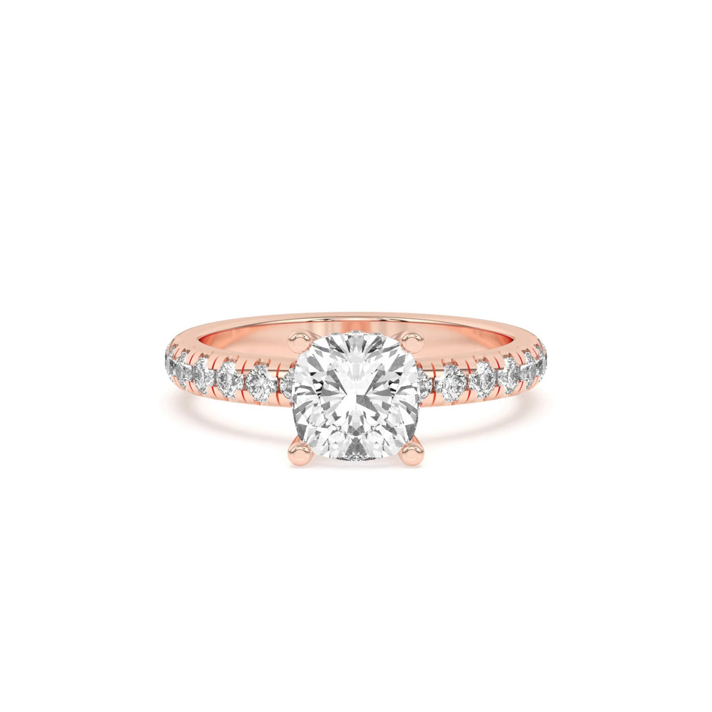 360 degree view of Marie Majestic Hidden Halo Lab Pavé Engagement Ring
