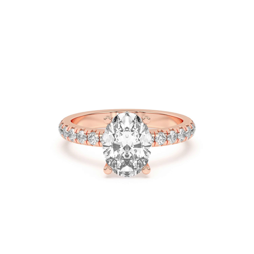 360 degree view of Marie Majestic Hidden Halo Lab Pavé Engagement Ring