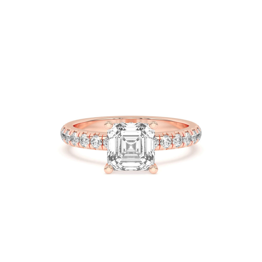 360 degree view of Marie Majestic Hidden Halo Lab Pavé Engagement Ring