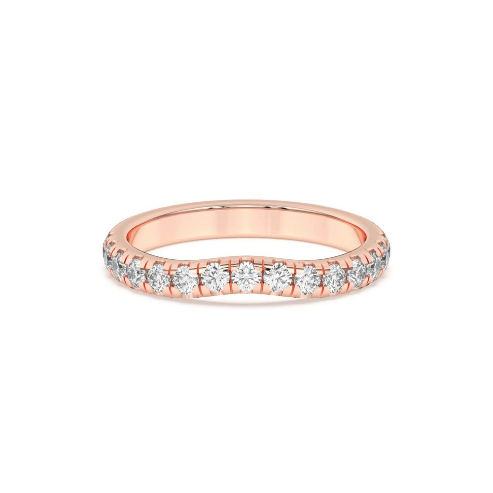 360 degree view of Marie Majestic Curved Lab Pavé Band