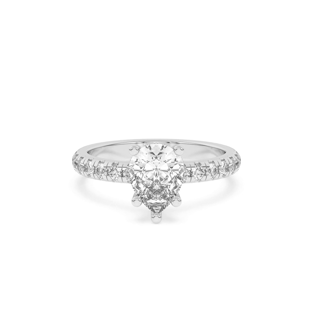 360 degree view of Marie Majestic Hidden Halo Lab Pavé Engagement Ring