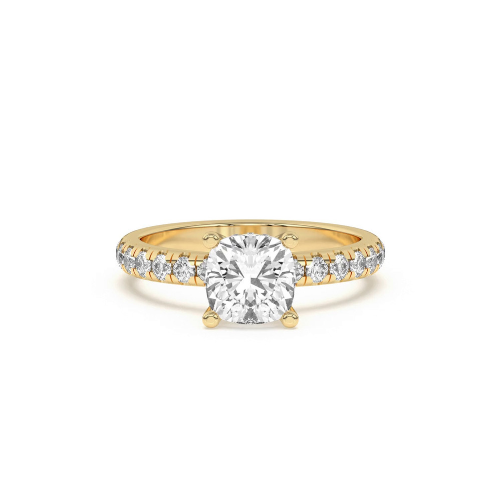360 degree view of Marie Majestic Hidden Halo Lab Pavé Engagement Ring