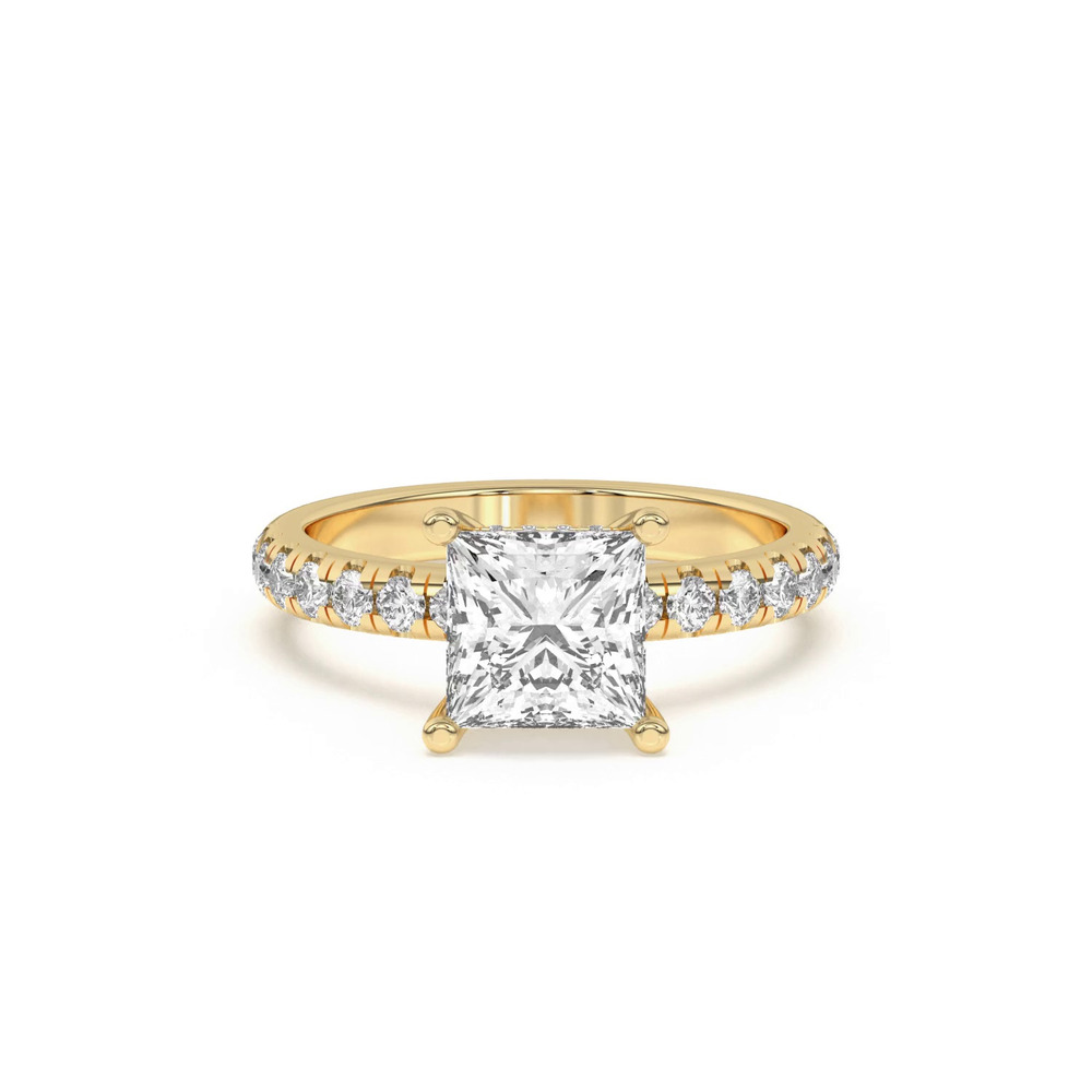 360 degree view of Marie Majestic Hidden Halo Lab Pavé Engagement Ring